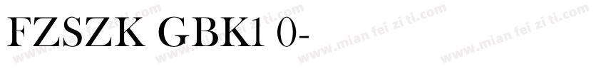 FZSZK GBK1 0字体转换